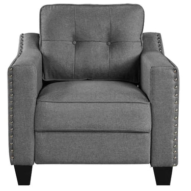 3 Piece Living Room Set With Tufted Cushions